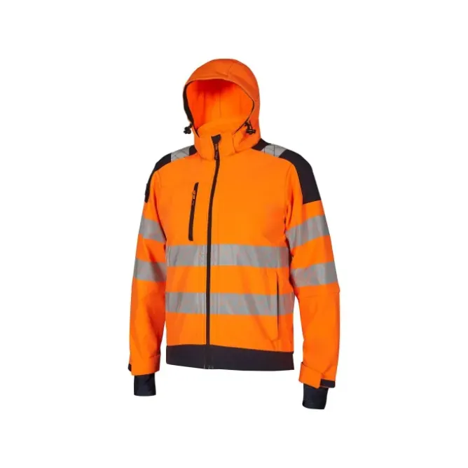 Giubbotto da Lavoro Alta Visibilità Multitasche Softshell Stretch U-Power Wonder HL384