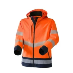 Giubbotto da Lavoro Alta Visibilità Softshell Stretch Multitasche Impermeabile con Cappuccio Rossini Hook Hi-Vis HH263