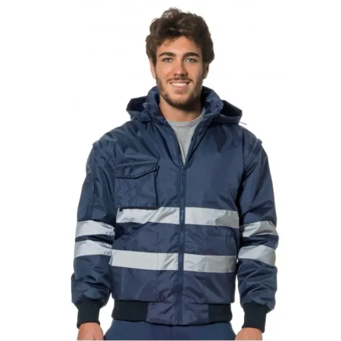 Giubbotto da lavoro Bomber Alta visibilità Impermeabile Cappuccio a scomparsa Logica EXPLORER-L