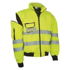 Giubbotto da lavoro Bomber Impermeabile Alta visibilità Multitasche Cappuccio a scomparsa Logica SUMMITHV/G-L