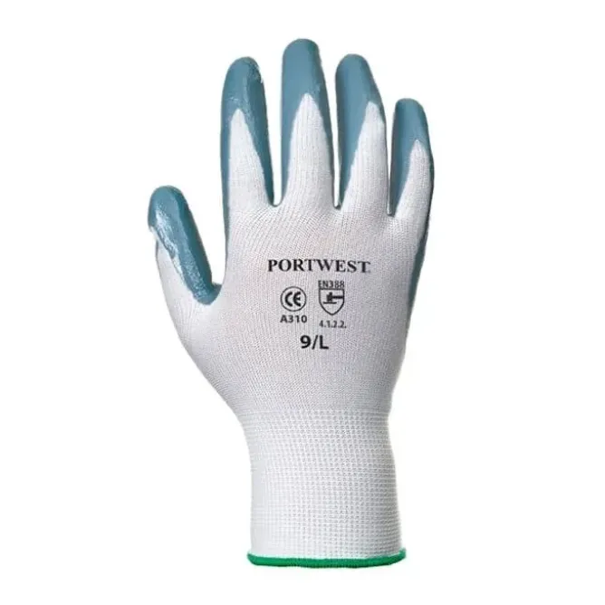 Guanti da lavoro spalmati in Nitrile con supporto in Nylon e filo continuo