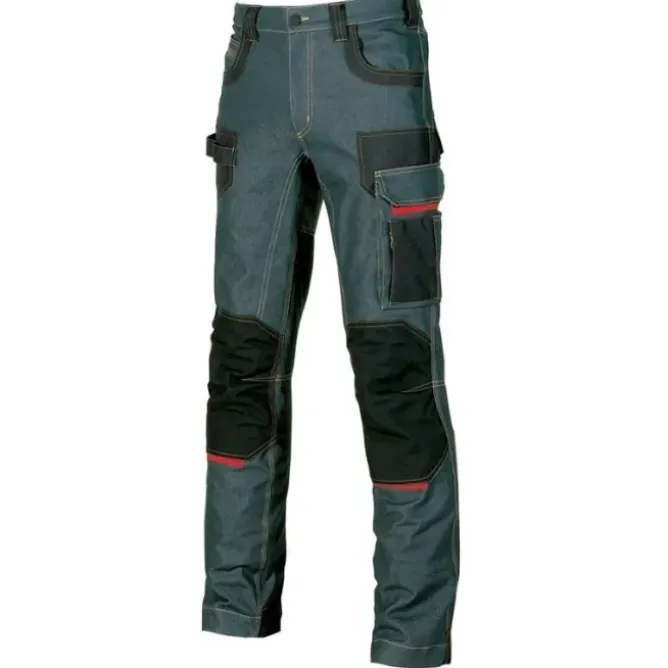 Jeans da Lavoro Stretch Elasticizzati Multitasche U-Power Platinum Button EX069RJ