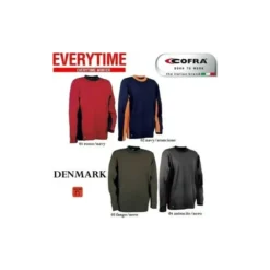 Maglietta da Lavoro Stretch Elasticizzata Cofra Denmark V131-0-01
