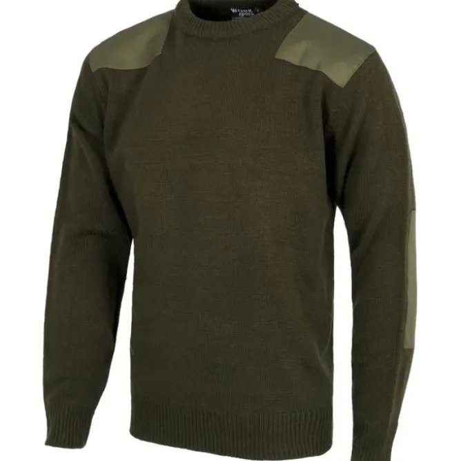 Maglione girocollo in punto grosso con rinforzi - Workteam