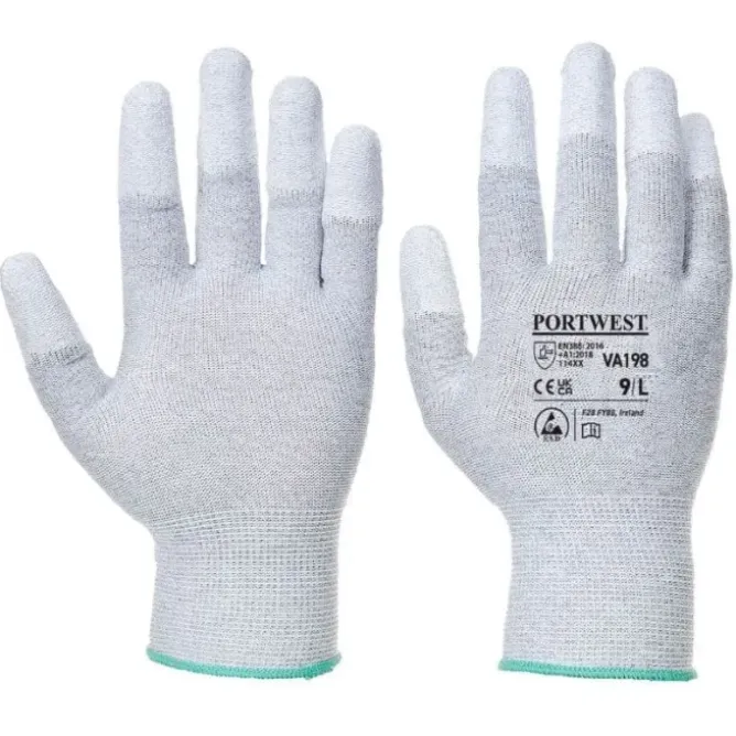 24 Paia - Guanti da Lavoro Antistatico con Dita in PU - VA198 Portwest