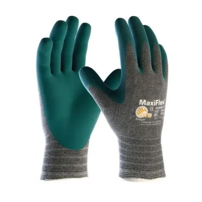 12 Paia - Guanti da Lavoro ATG Maxiflex Comfort in Nitrile 34-924