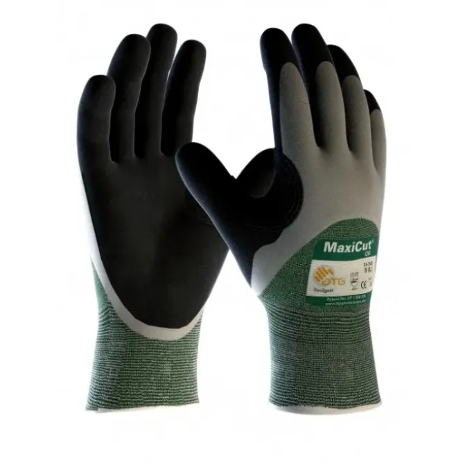 12 Paia - Guanti Da Lavoro ATG Maxicut Oil In Nitrile 34-305