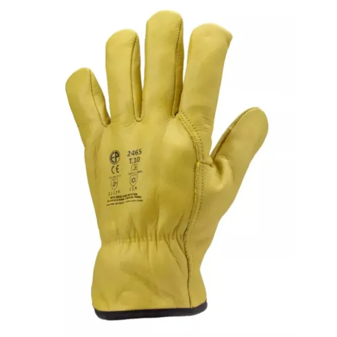 12 Paia - Guanti Da Lavoro Coverguard In Pelle Eurowinter MO2465 Antifreddo
