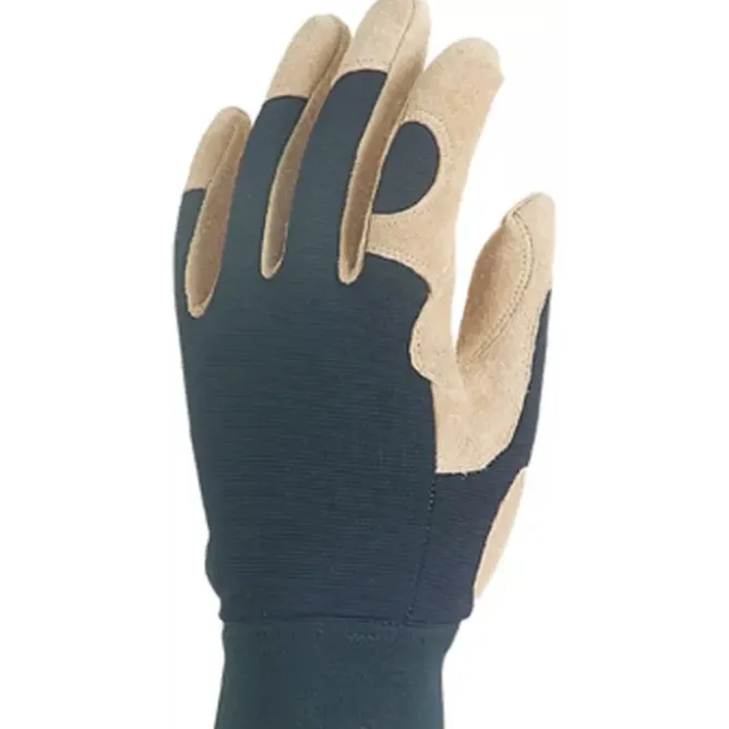12 Paia - Guanti Da Lavoro Coverguard In Pelle Eurostrong MO910 Rischi Meccanici