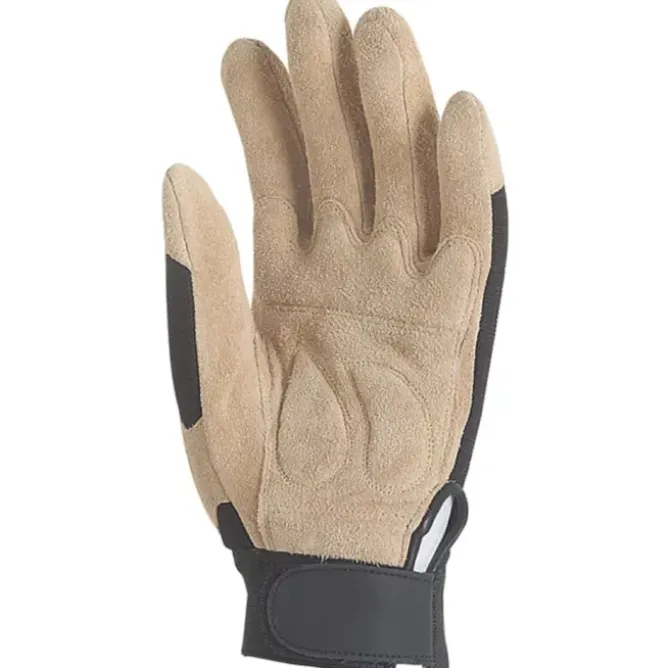 12 Paia - Guanti Da Lavoro Coverguard In Pelle Eurostrong MO910 Rischi Meccanici