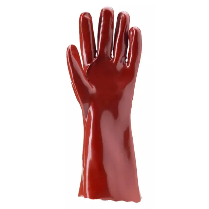 10 Paia - Guanti Da Lavoro Coverguard In PVC Eurochem MO3636 Rischio Chimico