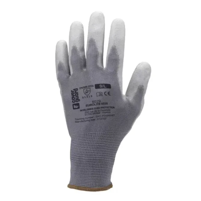10 Paia - Guanti Da Lavoro Coverguard In Poliuretano Eurolite MO6030 Rischi Meccanici