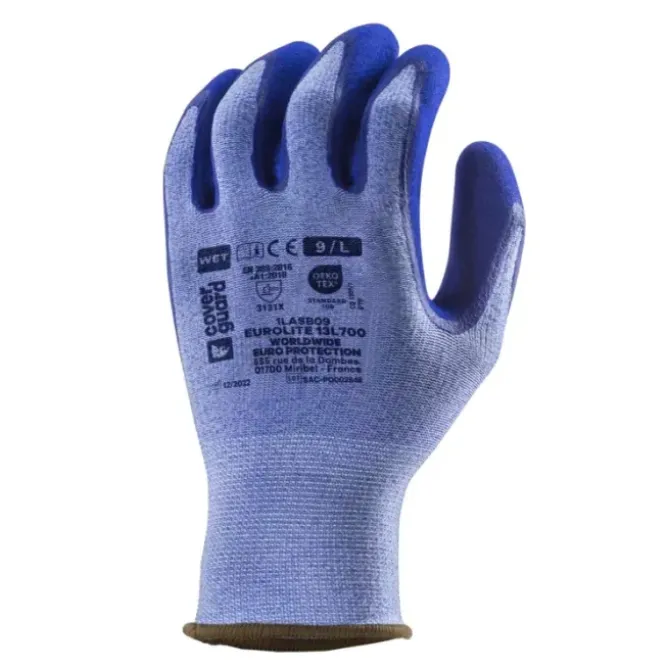 10 Paia - Guanti Da Lavoro Coverguard In Lattice Eurolite 1LASB Rischi Meccanici