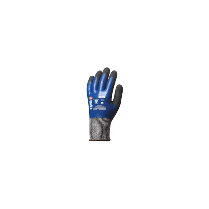 5 Paia - Guanti Da Lavoro Coverguard In Nitrile Eurocut N505 1CRAN Antitaglio