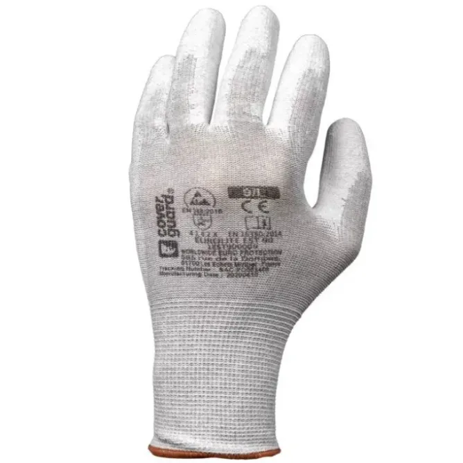 10 Paia - Guanti Da Lavoro Coverguard In Poliuretano Eurolite 1EST900 Rischi Meccanci