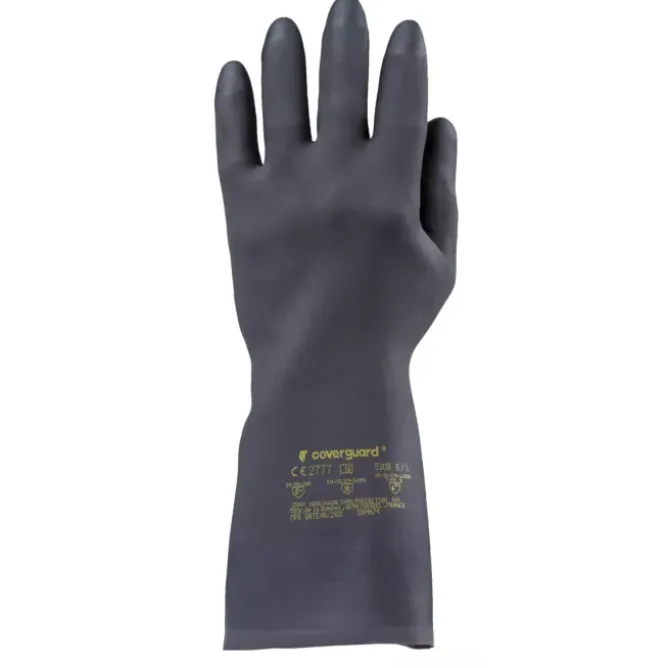 10 Paia - Guanti Da Lavoro Coverguard In Neoprene Eurochem MO5310 Rischio Chimico