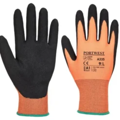 12 Paia - Guanti da Lavoro Dermi-Grip NPR15 Nitrile Sandy - A335 Portwest