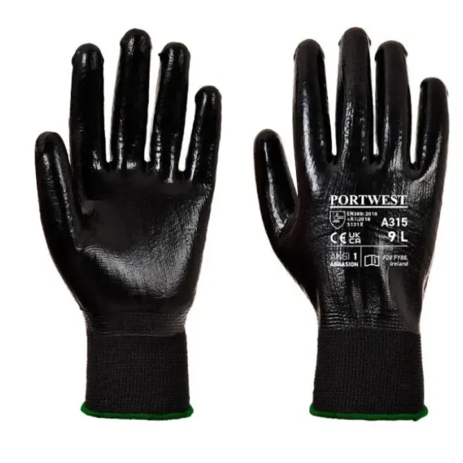 12 Paia - Guanti da Lavoro Grip All-Flex - A315 Portwest