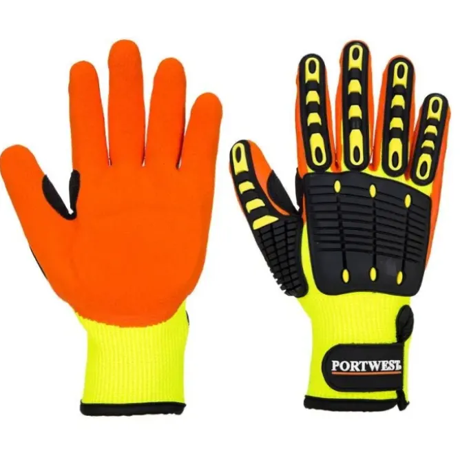12 Paia - Guanti da Lavoro Grip Anti Impatto - A721 Portwest