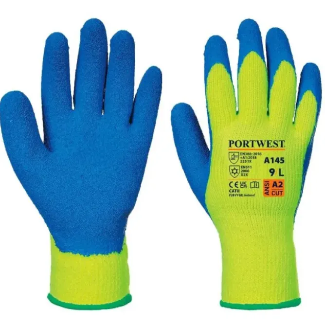 12 Paia - Guanti da Lavoro Grip Antifreddo - A145 Portwest