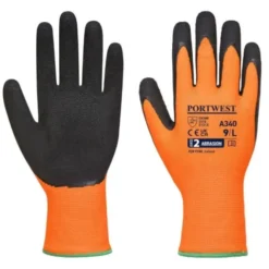 12 Paia - Guanti da Lavoro Grip Hi-Vis - Lattice - A340 Portwest