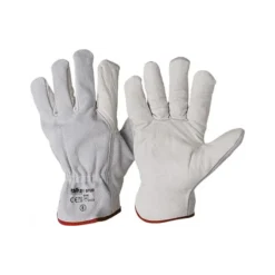 36 Paia - Guanti da lavoro in Pelle Fiore dorso Crosta Bovina - EN 388