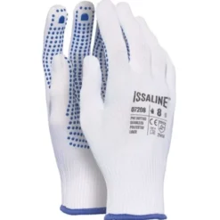 12 Paia - Guanti da Lavoro Polipuntinato PVC - Issa Line 07208