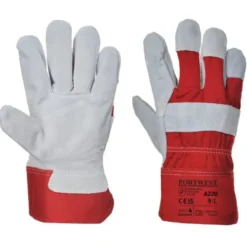 12 Paia - Guanti da Lavoro Premium Chrome Rigger - A220 Portwest