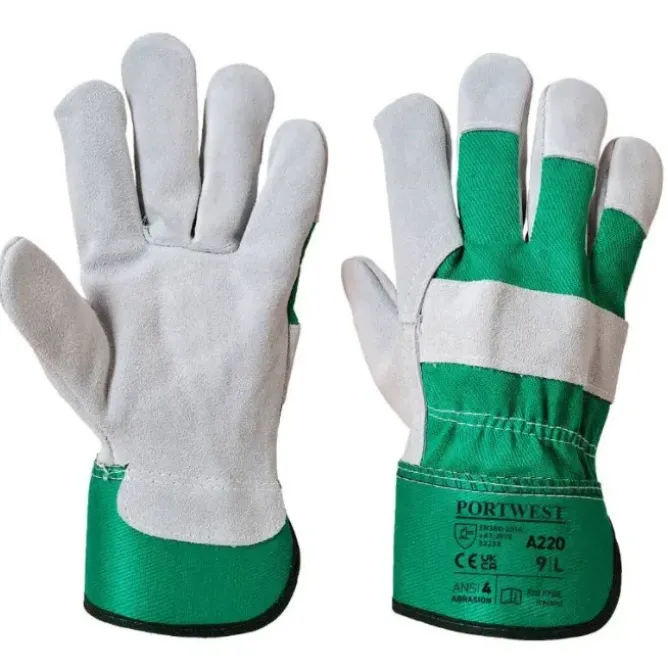 12 Paia - Guanti da Lavoro Premium Chrome Rigger - A220 Portwest