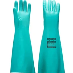 12 Paia - Guanti da Lavoro Protezione in Nitrile Lunghezza Extra - A813 Portwest