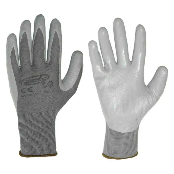 12 Paia - Guanti da lavoro Spalmati in Nitrile Logica GS110