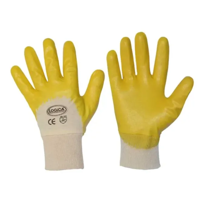 12 Paia - Guanti da lavoro Spalmati in Nitrile Logica 0158PLUS