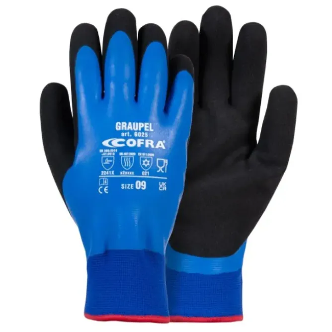 12 Paia - Guanti da Lavoro Stretch Cofra in Lattice Graupel G025-D100