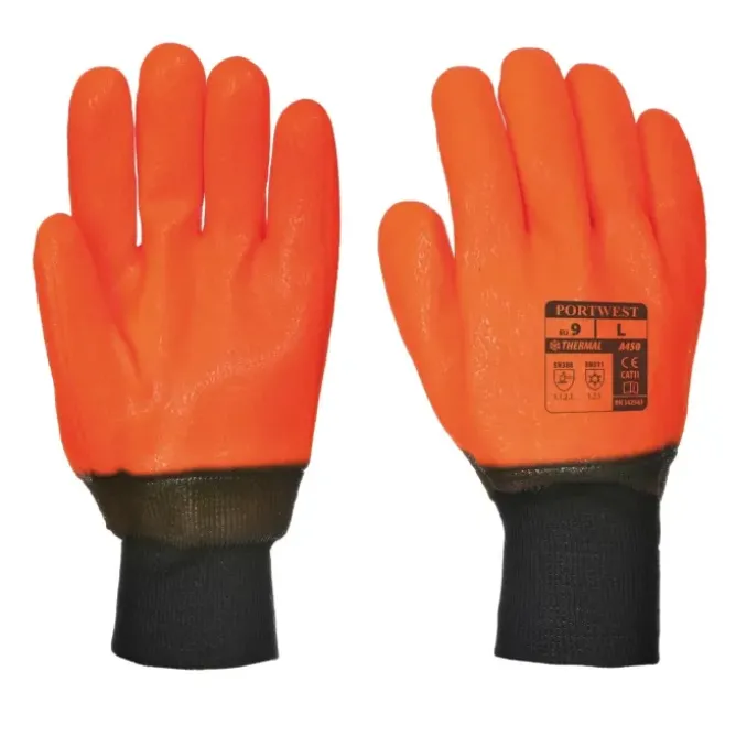 6 paia - Guanti da lavoro Termici Impermeabili in PVC - A450 Portwest