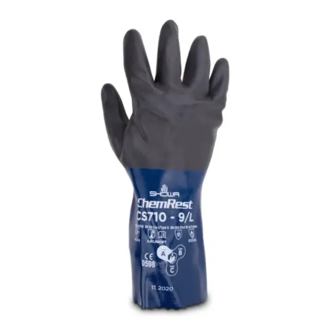 10 Paia - Guanti Showa rivestito in Nitrile CS710