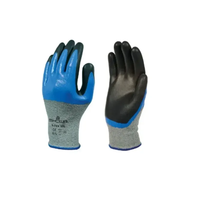 10 Paia - Guanti Showa rivestito in Nitrile Antitaglio S-TEX 376