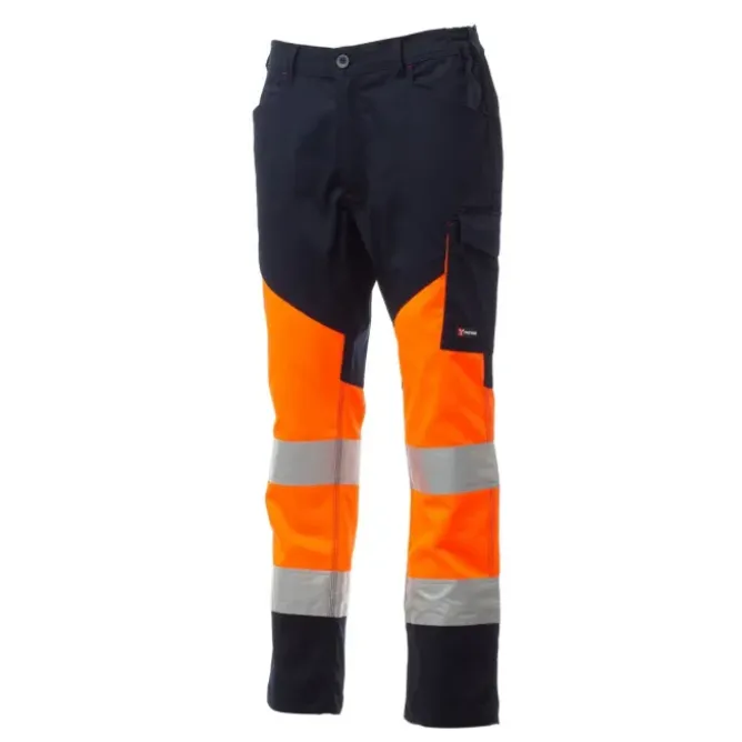 Pantalone bicolore da lavoro Alta Visibilità Multitasche unisex Payper Working AY 7588