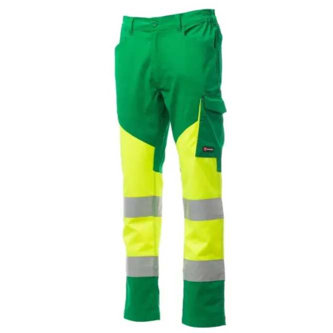 Pantalone bicolore da lavoro Alta Visibilità Multitasche unisex Payper Working AY 7588