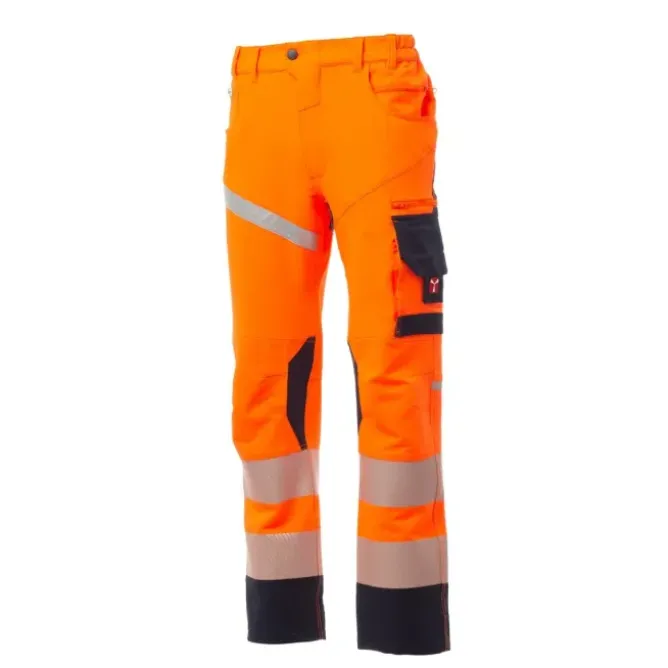 Pantalone bicolore da lavoro Alta Visibilità Multitasche Payper Next 4w Hi-Vi AY 7598