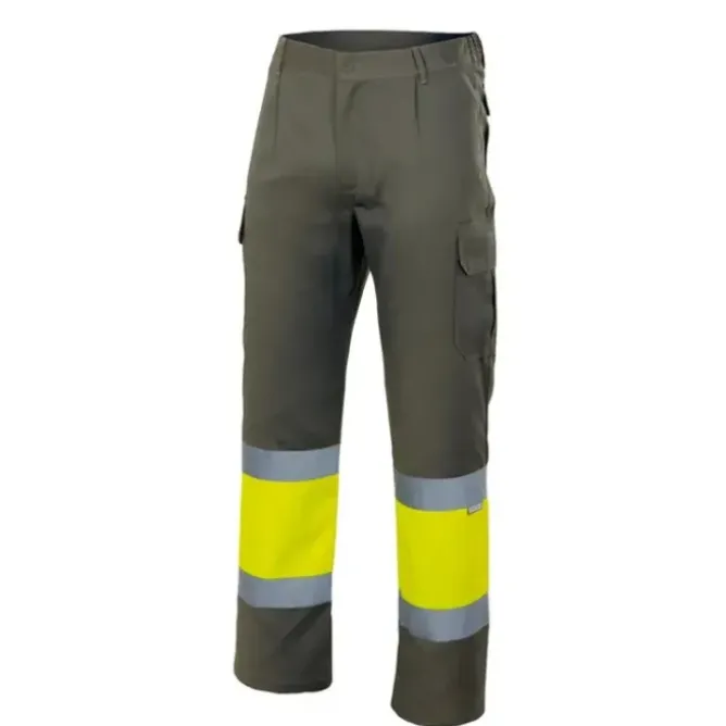 Pantalone bicolore foderato da Lavoro Alta Visibilità Multitasche Velilla 156