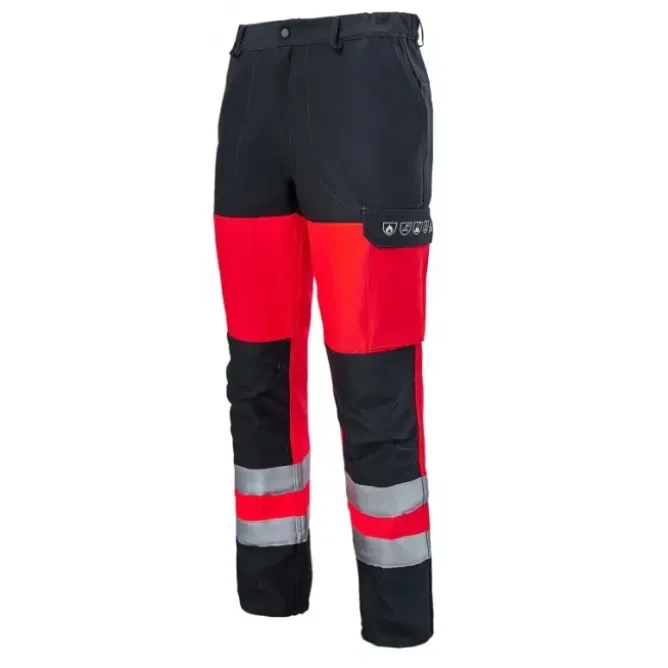 Pantalone con ginocchiere da Lavoro Multirischio Alta Visibilità Multitasche Molinel Roady Safeline SAFEPN88ASO/NA