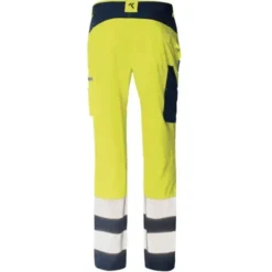 Pantalone da Lavoro Alta Visibilità Multitasche Stretch Issa Line Softshell HI-VI 8450B