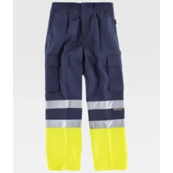 Pantalone da Lavoro Bicolore C/Bande Alta Visibilità C4014 - Workteam