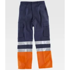 Pantalone da Lavoro Bicolore C/Bande Alta Visibilità C4014 - Workteam