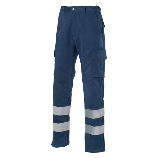 Pantalone da lavoro 100% cotone Alta visibilità Multitasche Logica 8030K4AID-L