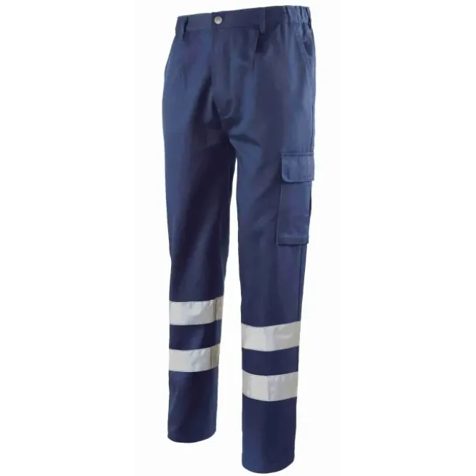 Pantalone da lavoro 100% cotone Alta visibilità Multitasche Logica 9030AID-L