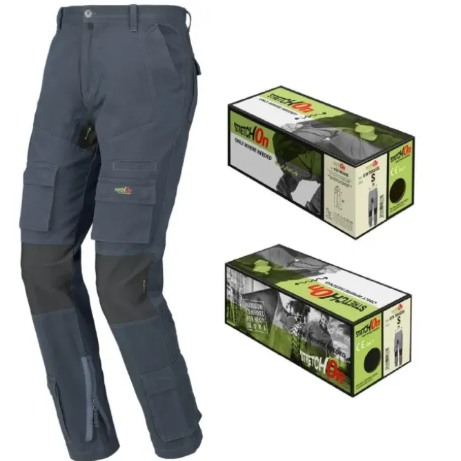Pantalone da lavoro ISSA LINE Stretch On 8738 BLU Multitasche Tasche Laterali 100% Cotone