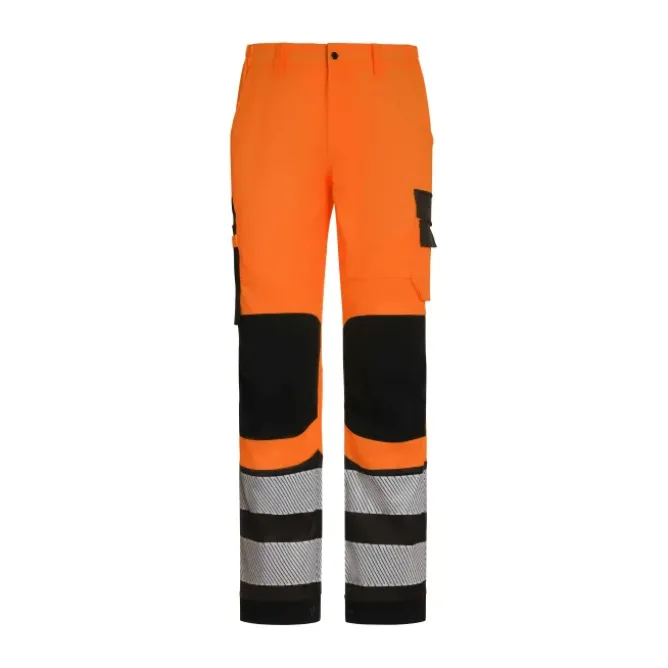 Pantalone da Lavoro Multitasche Stretch Bicolore Alta visibilità P&P Loyal Proflex HV AVB02 238