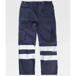 Pantalone da Lavoro Multitasche Bande Rinfrangenti B1447 - Workteam