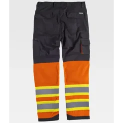 Pantalone da Lavoro Multitasche Doppia Banda Alta Visibilità C2618 - Workteam